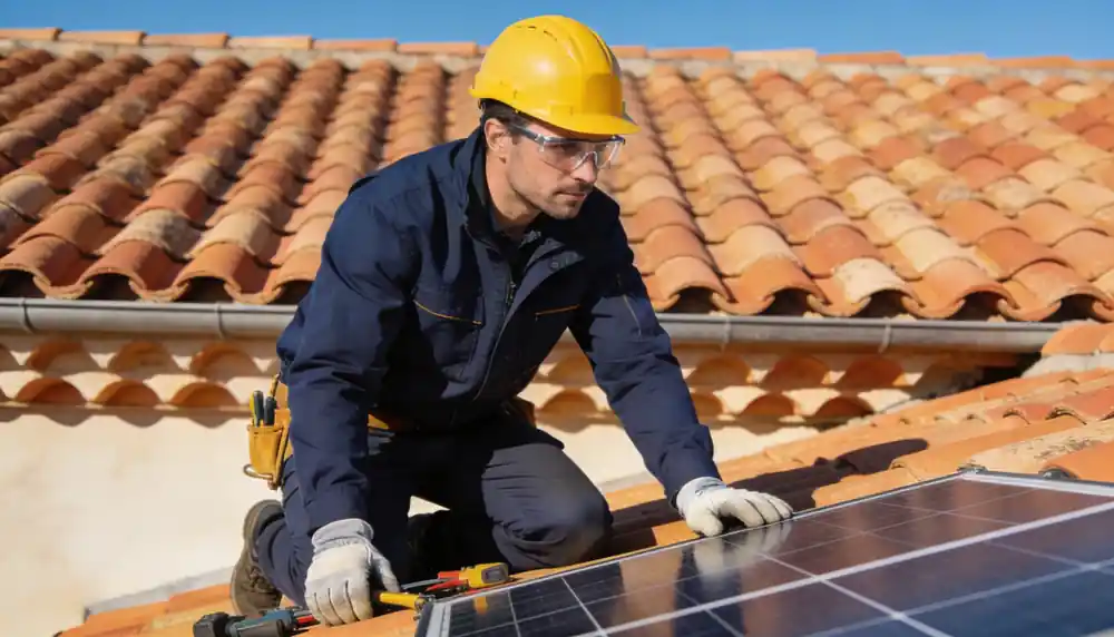 Installation de panneaux solaires à Saintigny